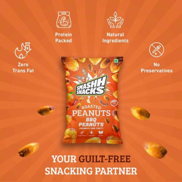 Smashh Snacks Roasted BBQ Peanuts