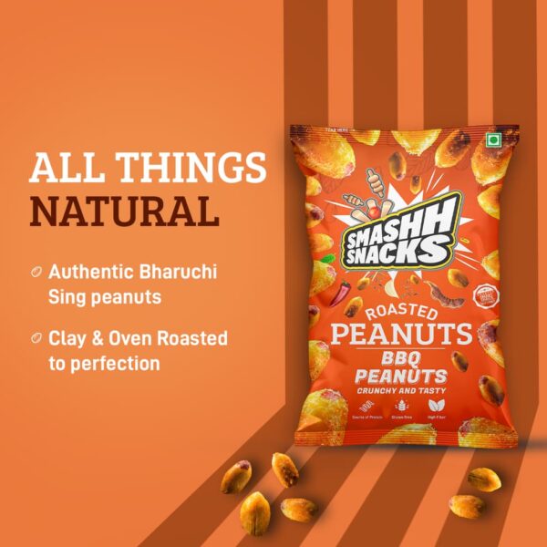 Smashh Snacks Roasted BBQ Peanuts - Image 3