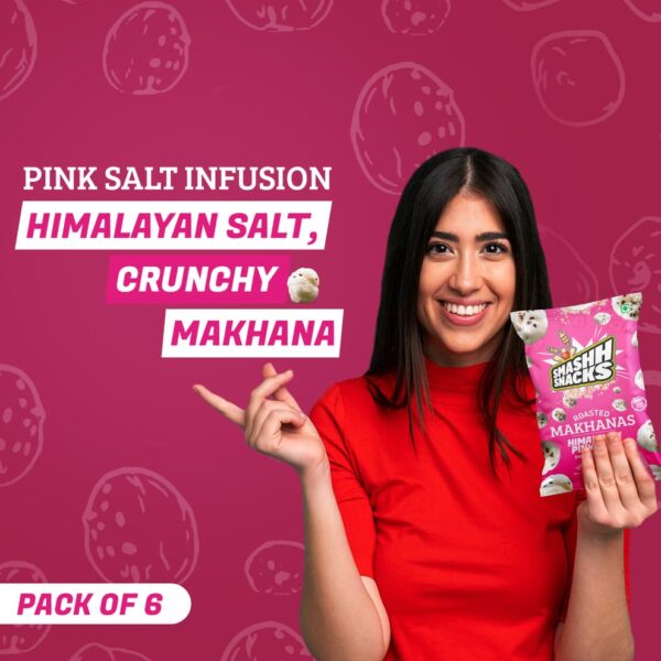 Smashh Snacks Roasted Himalayan Pink Salt Makhana - Image 2