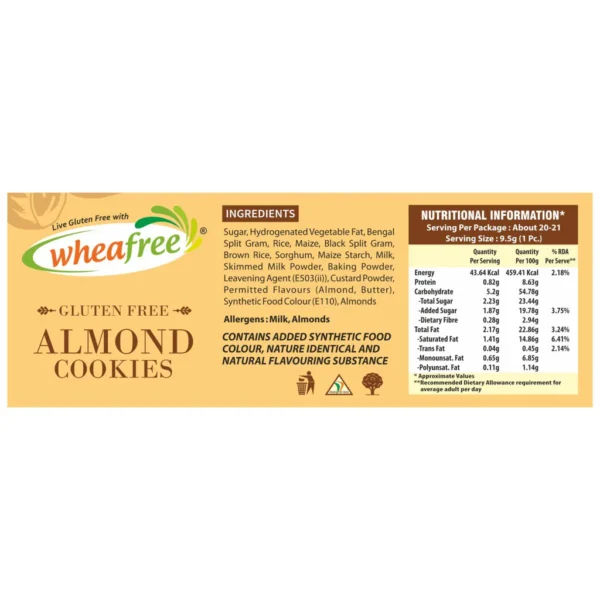 Wheafree  Almond Cookies - Image 3