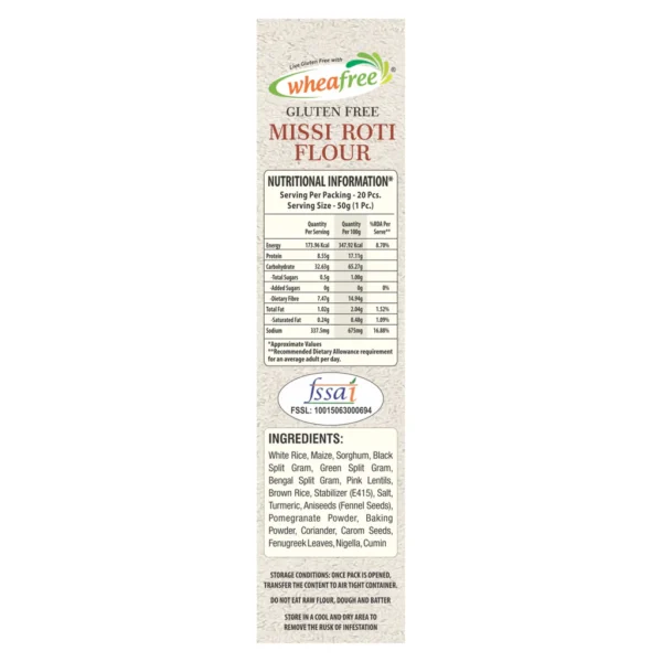 Wheafree Gluten Free Missi Roti Flour - Image 4