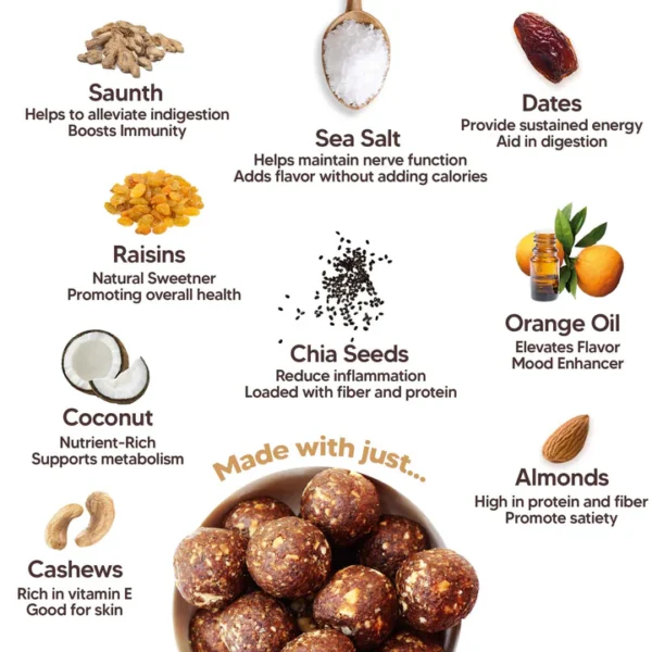 (EAT BETTER) Orange Ginger Laddoos - No Added Sugar | 100% Natural - Image 4